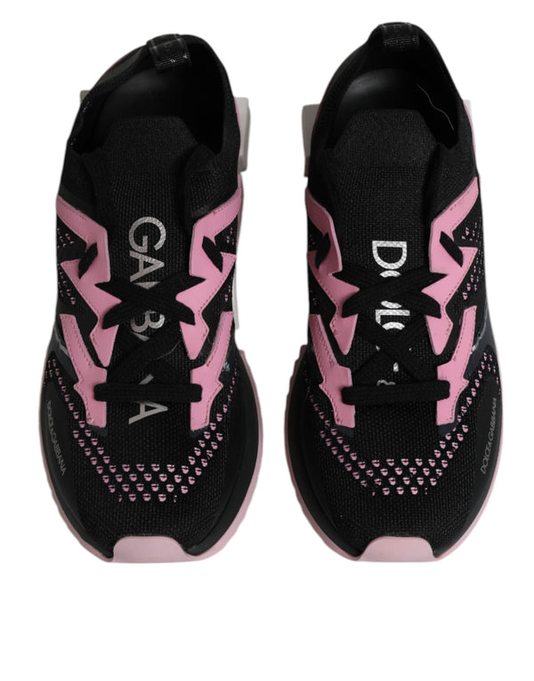 Schwarz Rosa SORRENTO Sport Stretch Turnschuhe Schuhe