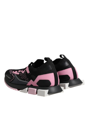 Schwarz Rosa SORRENTO Sport Stretch Turnschuhe Schuhe