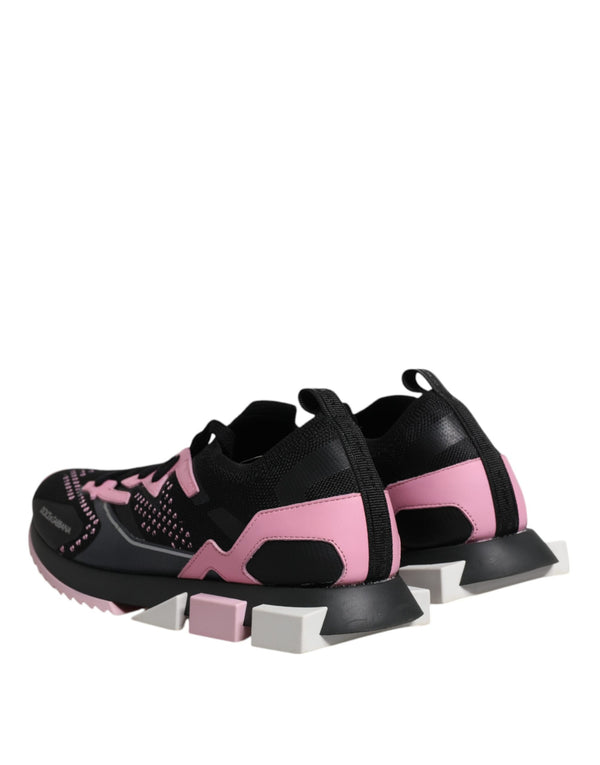 Schwarz Rosa SORRENTO Sport Stretch Turnschuhe Schuhe