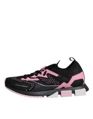 Schwarz Rosa SORRENTO Sport Stretch Turnschuhe Schuhe