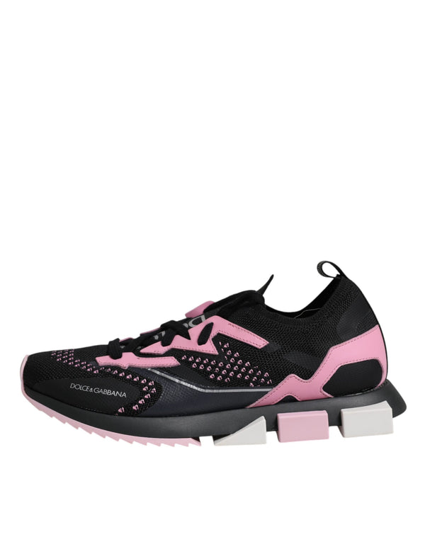 Schwarz Rosa SORRENTO Sport Stretch Turnschuhe Schuhe