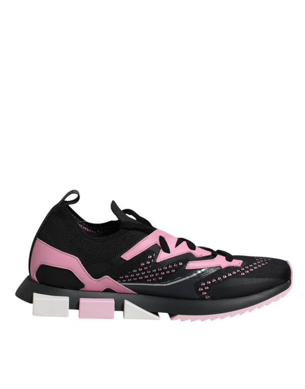 Schwarz Rosa SORRENTO Sport Stretch Turnschuhe Schuhe