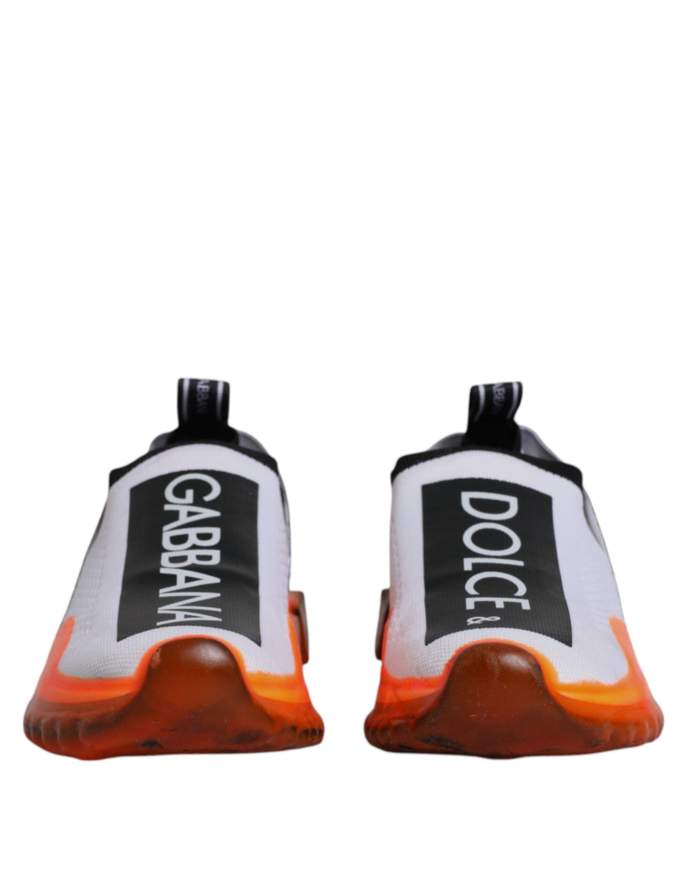 Weiß Orange Slip On Sorrento Turnschuhe Schuhe