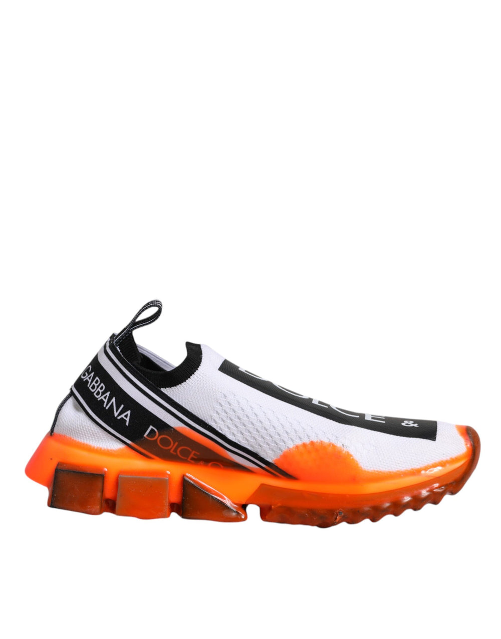 Weiß Orange Slip On Sorrento Turnschuhe Schuhe