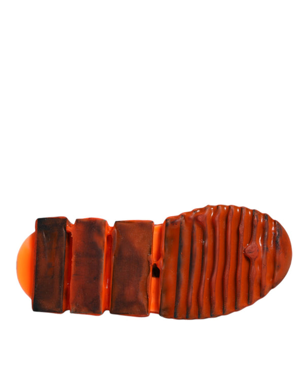 Weiß Orange Slip On Sorrento Turnschuhe Schuhe