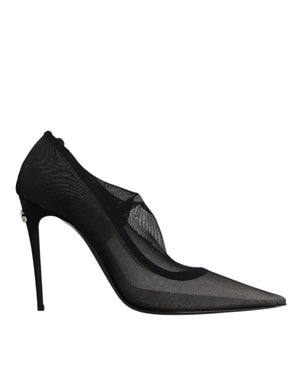 Schwarz Viskose Mesh Socke Stil Stiefel Schuhe