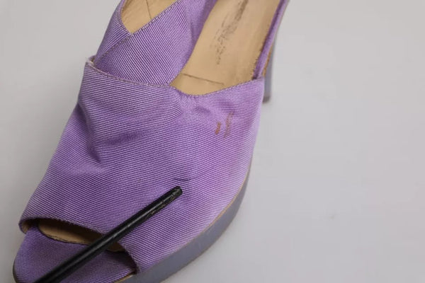 Lila Plattform Slingback Heels Sandalen Schuhe