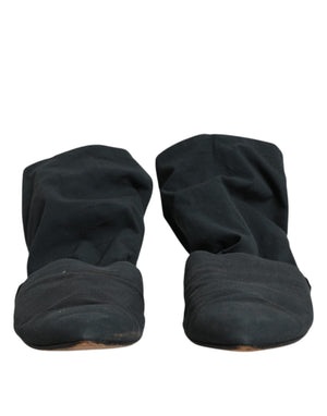 Grüne Baumwolle Socke Stil Ankle Stiefel Schuhe