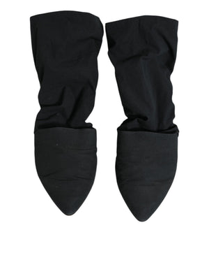 Grüne Baumwolle Socke Stil Ankle Stiefel Schuhe