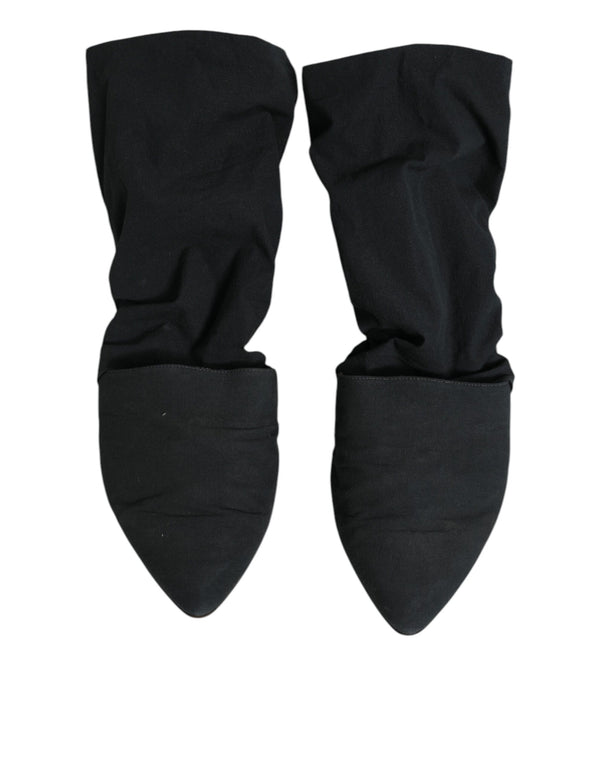 Grüne Baumwolle Socke Stil Ankle Stiefel Schuhe