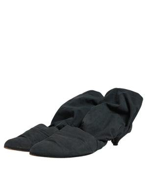 Grüne Baumwolle Socke Stil Ankle Stiefel Schuhe