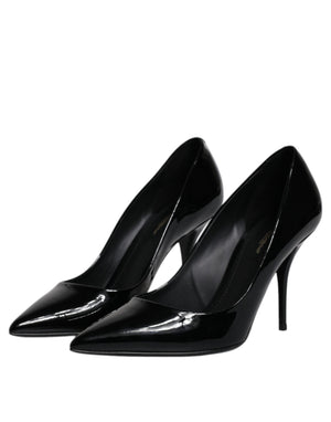 Schwarze Lackleder High Heels Pumps Schuhe