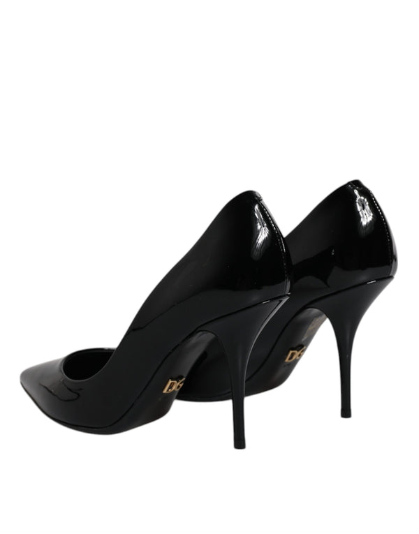 Schwarze Lackleder High Heels Pumps Schuhe