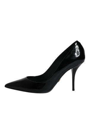 Schwarze Lackleder High Heels Pumps Schuhe