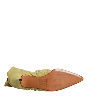 Grüne Socke Stil Fersen Ankle Stiefel Schuhe