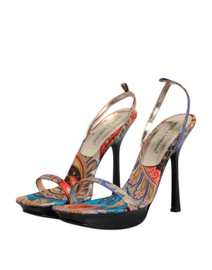 Multicolor Floral High Heels Sandalen Schuhe