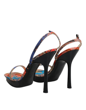 Multicolor Floral High Heels Sandalen Schuhe