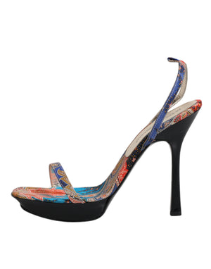 Multicolor Floral High Heels Sandalen Schuhe