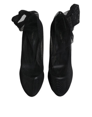 Schwarz Nylon Mesh Socke Stil Stiefel Schuhe