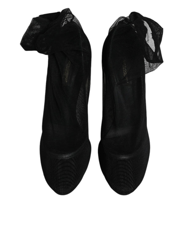 Schwarz Nylon Mesh Socke Stil Stiefel Schuhe