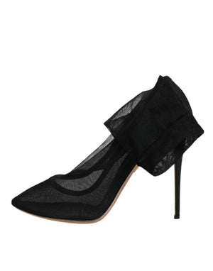 Schwarz Nylon Mesh Socke Stil Stiefel Schuhe