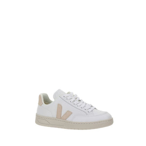 Weiße Gummisohle Sneakers mit niedrigem Schaft
