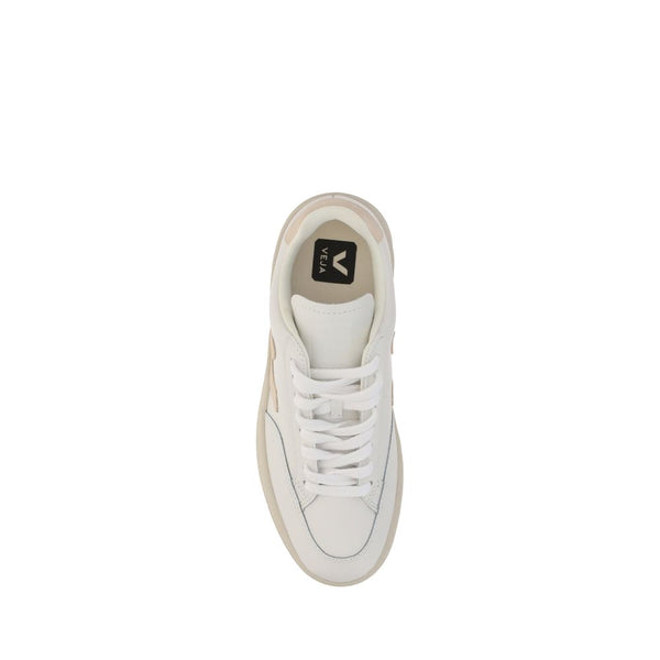 Weiße Gummisohle Sneakers mit niedrigem Schaft