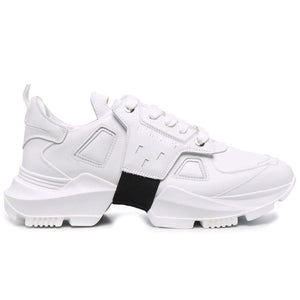 Weißes Kalbsleder Herren Sneaker
