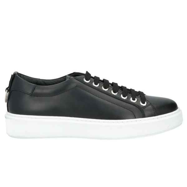 Schwarzes Kalbsleder Herren Sneaker