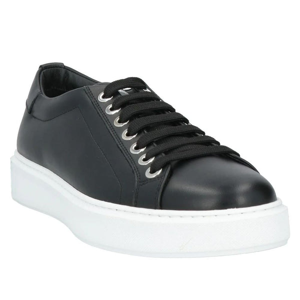 Schwarzes Kalbsleder Herren Sneaker