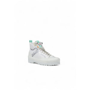 Sneaker aus weißem Stoff