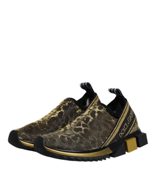 Gold Glitter Leopard Sorrento Sneakers Schuhe