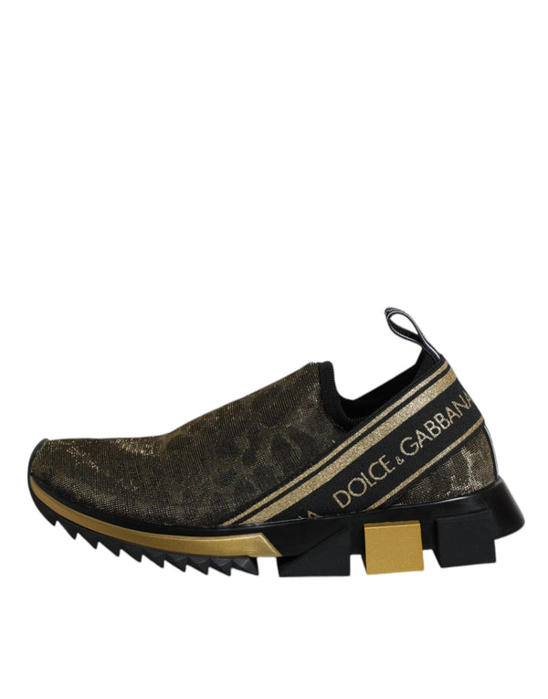 Gold Glitter Leopard Sorrento Sneakers Schuhe