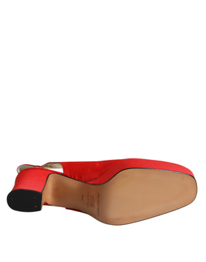 Rot Plateau Slingback Heels Sandalen Schuhe