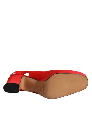 Rot Plateau Slingback Heels Sandalen Schuhe