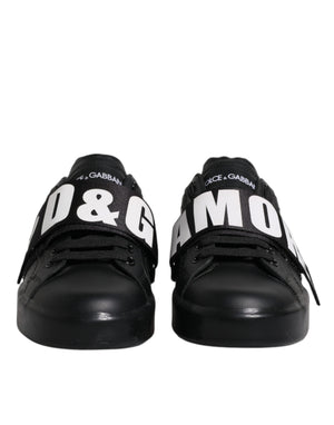 Schwarz D&G AMORE Low Top Sneakers Schuhe
