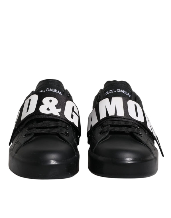 Schwarz D&G AMORE Low Top Sneakers Schuhe