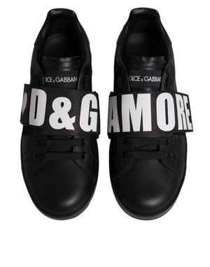 Schwarz D&G AMORE Low Top Sneakers Schuhe