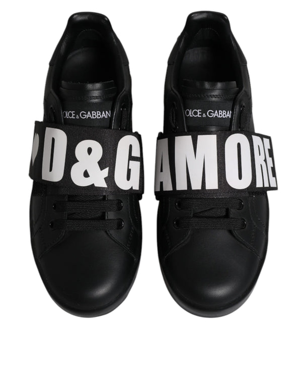 Schwarz D&G AMORE Low Top Sneakers Schuhe