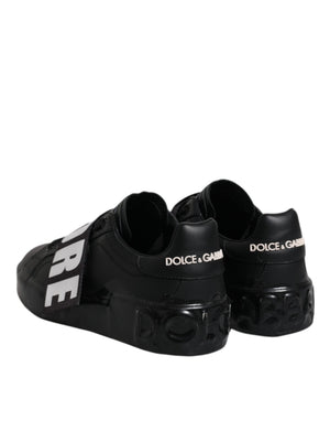 Schwarz D&G AMORE Low Top Sneakers Schuhe