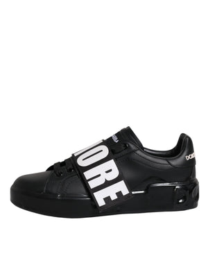 Schwarz D&G AMORE Low Top Sneakers Schuhe