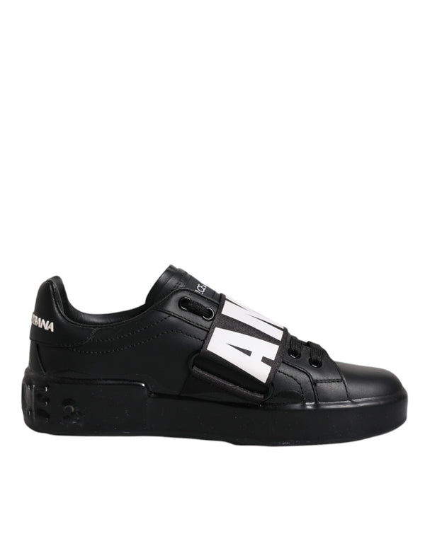 Schwarz D&G AMORE Low Top Sneakers Schuhe