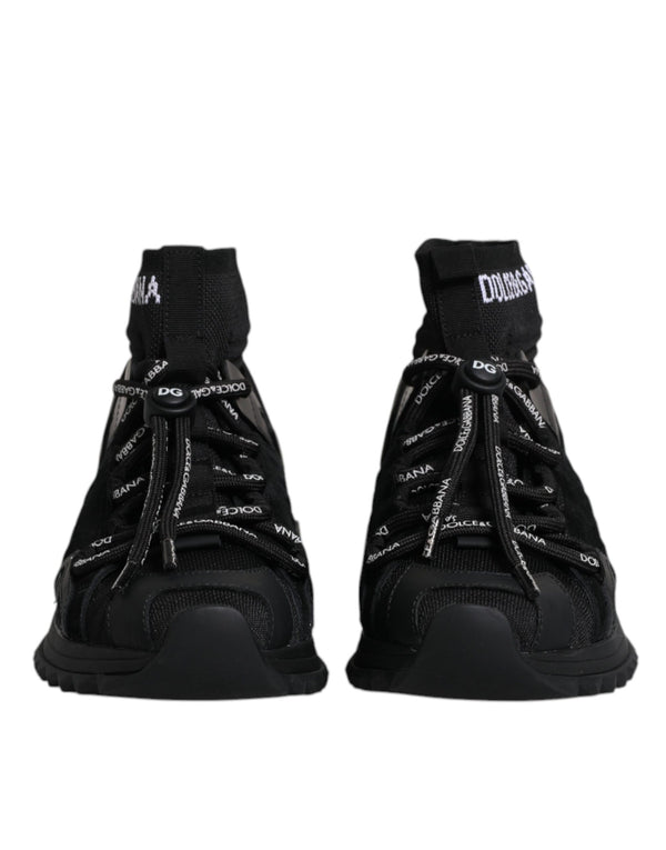 Schwarz Sorrento Socken Logo Turnschuhe Schuhe