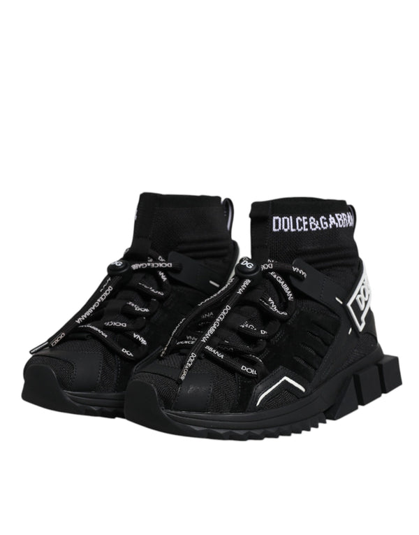 Schwarz Sorrento Socken Logo Turnschuhe Schuhe