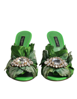 Grün Kristall Rutschen KEIRA Sandale Schuhe