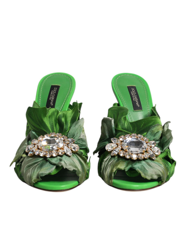 Grün Kristall Rutschen KEIRA Sandale Schuhe