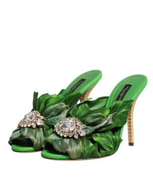 Grün Kristall Rutschen KEIRA Sandale Schuhe