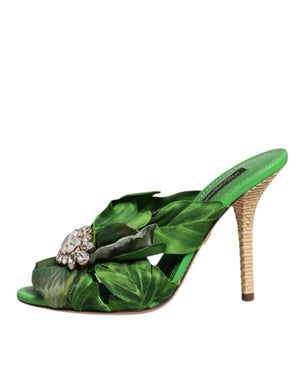 Grün Kristall Rutschen KEIRA Sandale Schuhe