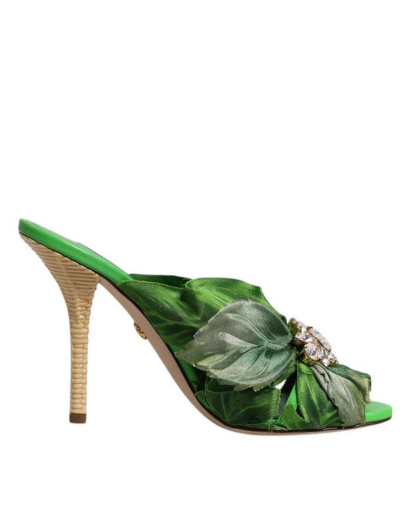 Grün Kristall Rutschen KEIRA Sandale Schuhe