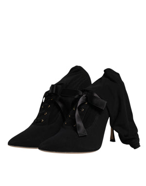 Schwarz Stiletto Heels Mid Calf Stiefel Schuhe